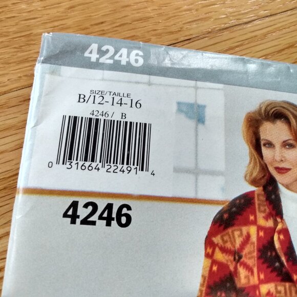 Fleece Jacket and Tapered Pants Sewing Pattern Size 12-16 4246 UNCUT - Picture 2 of 8